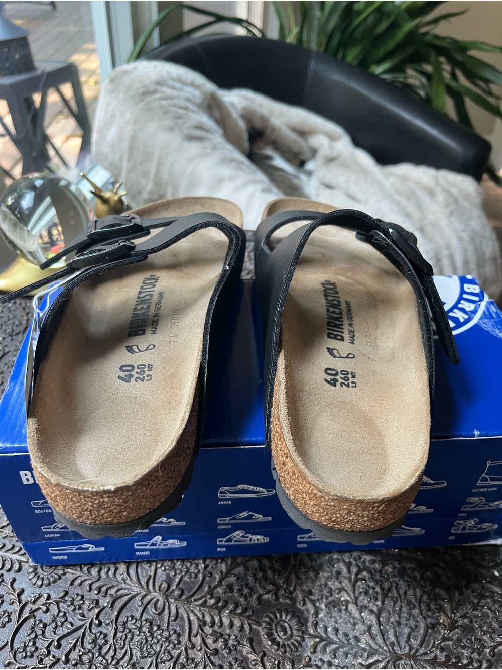 🖤BIRKENSTOCK ARIZONA SANDALS IN BLACK 40 9 - Picture 10 of 12